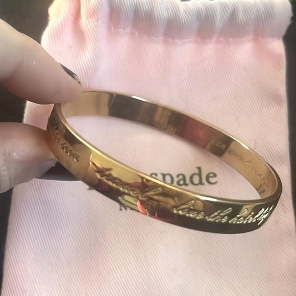 Kate Spade 12karat gold plated idiom bangle bracelet - Picture 7 of 13